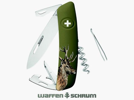 Cuchillo Plegable Swiza D05 Ciervo Bloqueo de Cuchilla Longitud de Cuchilla: 7,5 cm - Acero 440