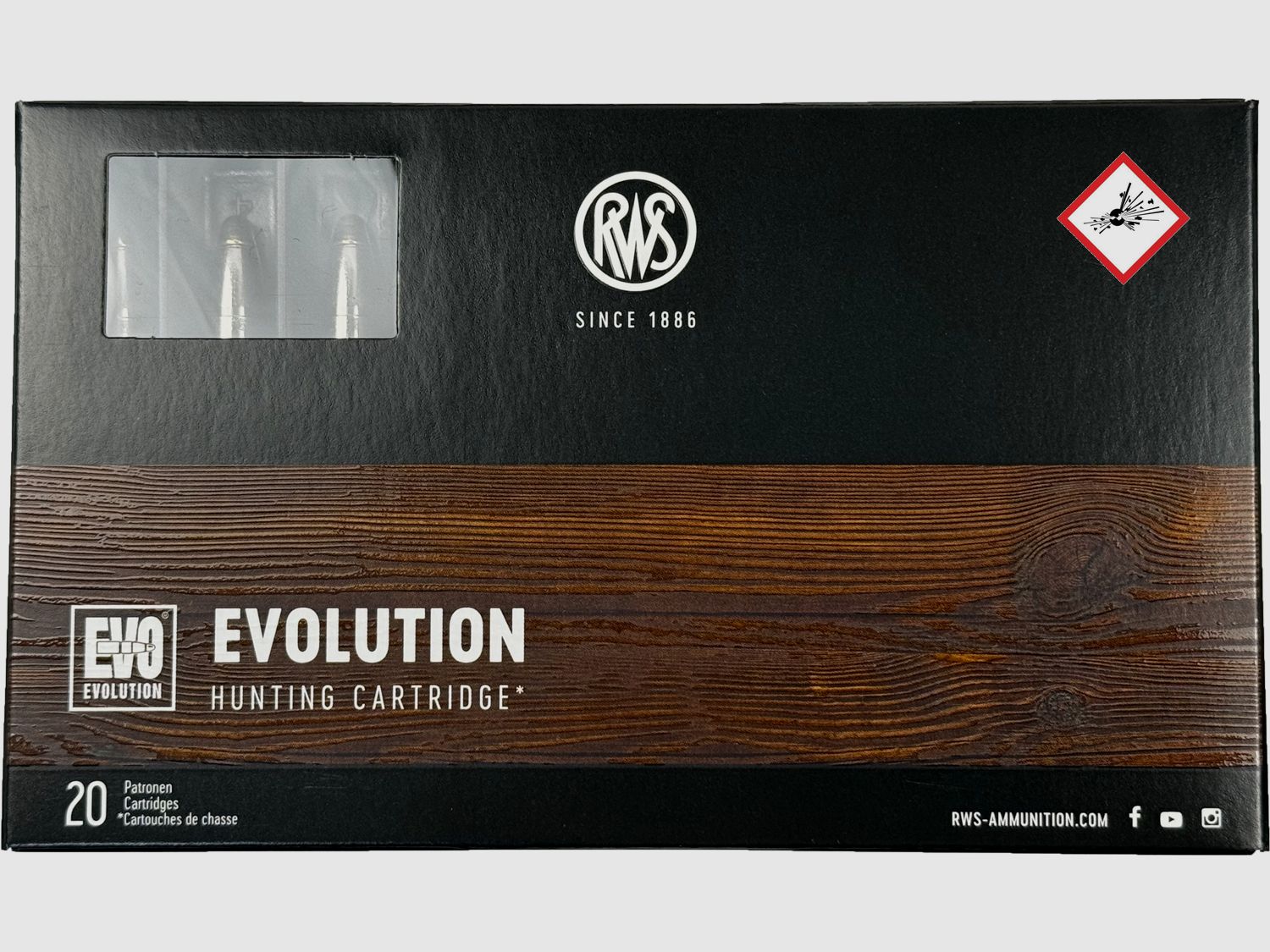 RWS EVOLUTION hunting cartridge caliber 8X57 JS 200grs