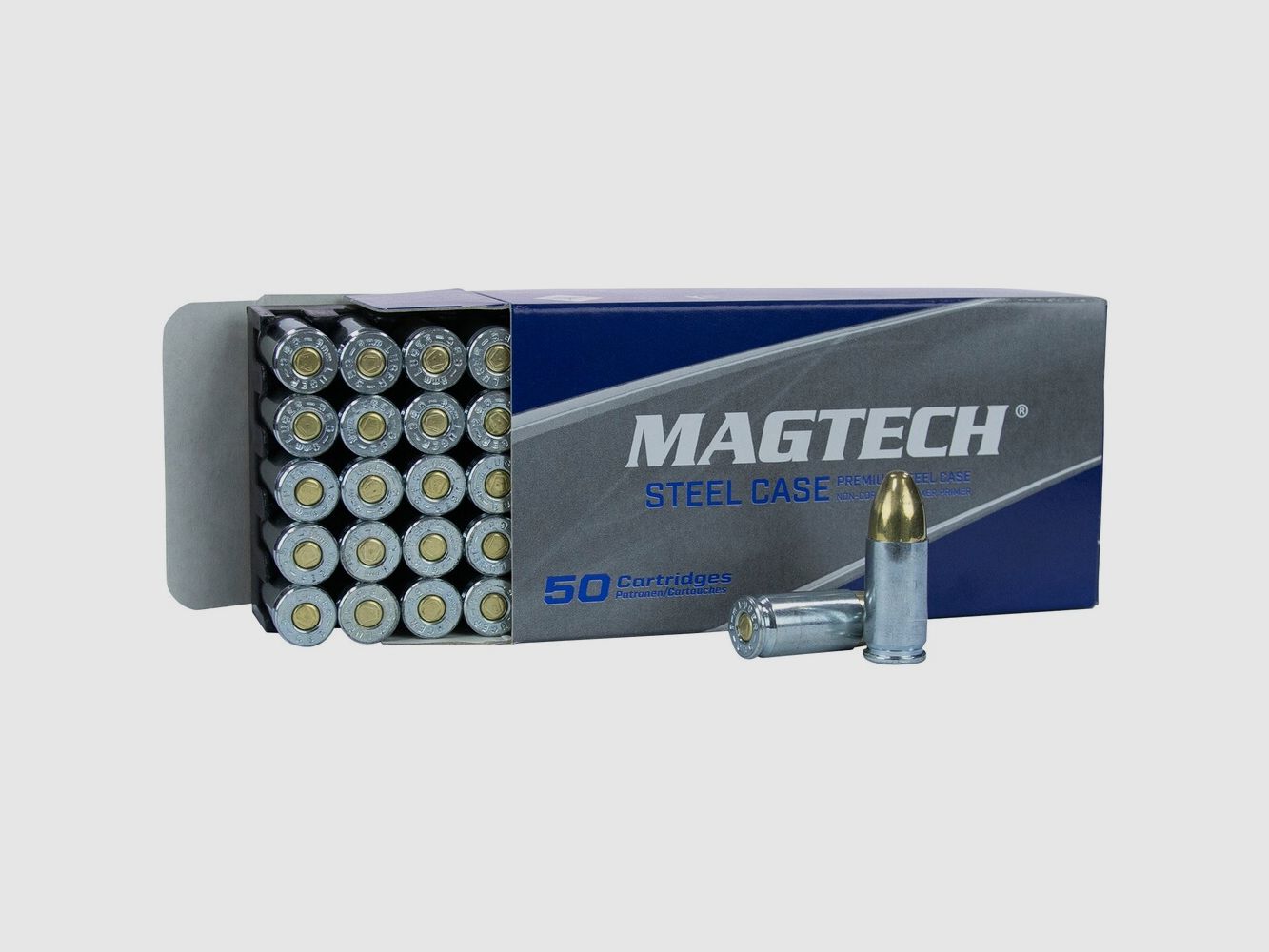 Magtech 9mm Luger Steel full jacket 8.0g/124grs., imagen 3 de 4