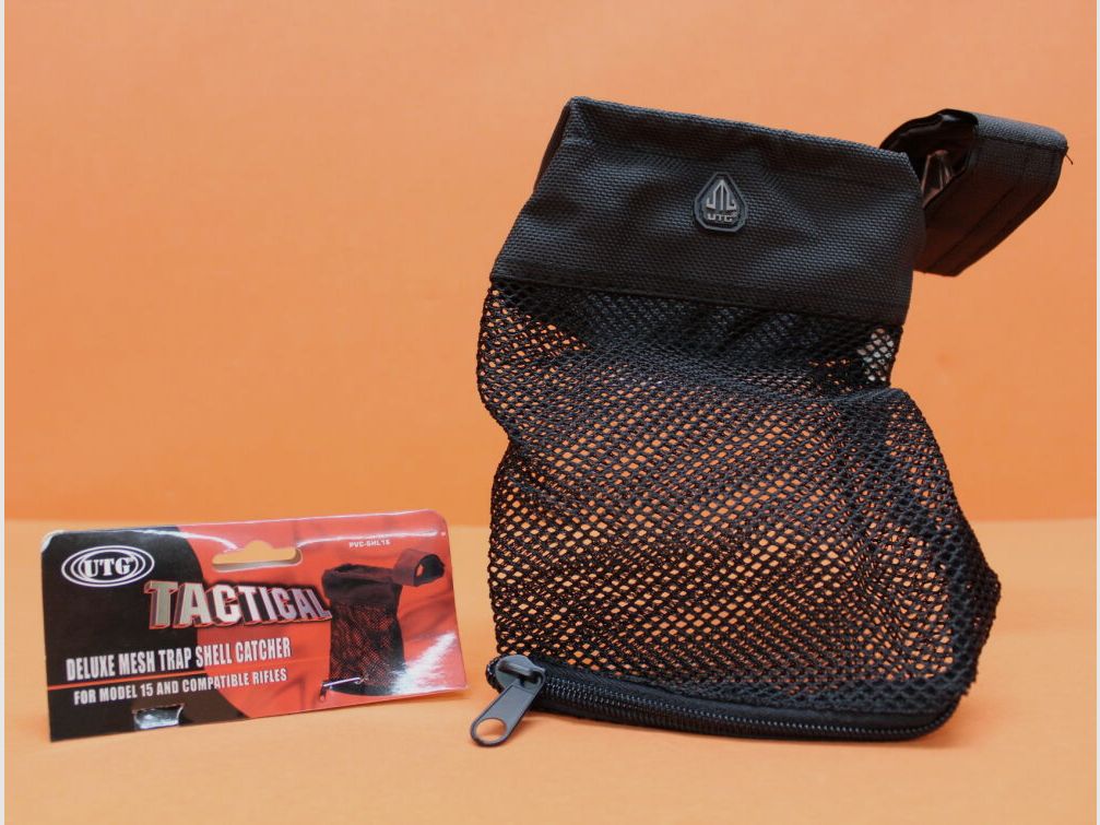 UTG - Leapers AR-15: Deluxe Mesh Trap Shell Catcher (PVC-SHL16)/ Sacchetto raccoglitore di bossoli nero con velcro