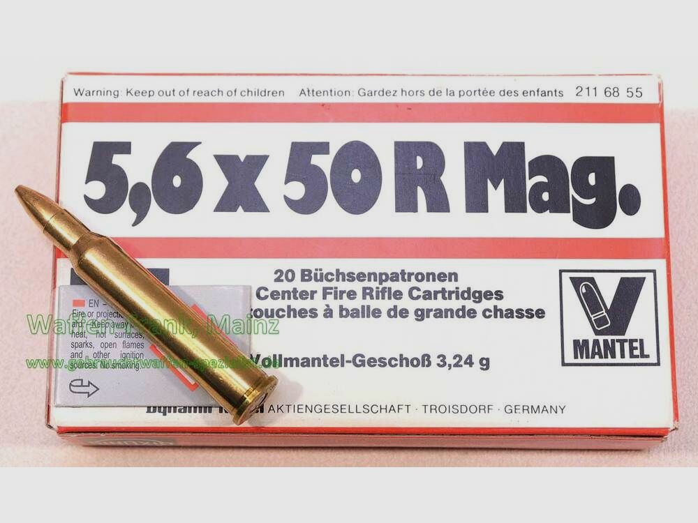 RWS (WZd.Fa.Rottweil) naboje karabinowe 5,6x50R Mag