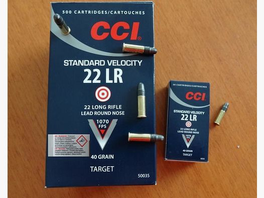 CCI,	 CCI, Munition; CCI-Standard Velocity Target .22 LfB