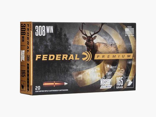 .308 Win. Premium Nosler Accubond 165 grs. Federal Ammunition