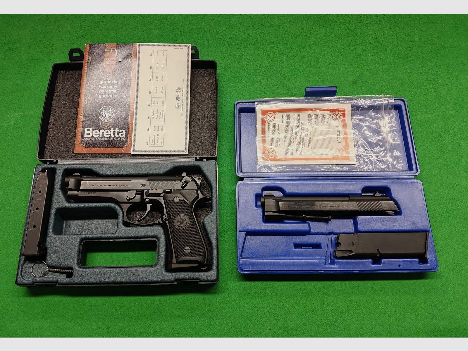 Beretta 92 FS 9mmLuger incl. sistema intercambiable .22lr (opcional)