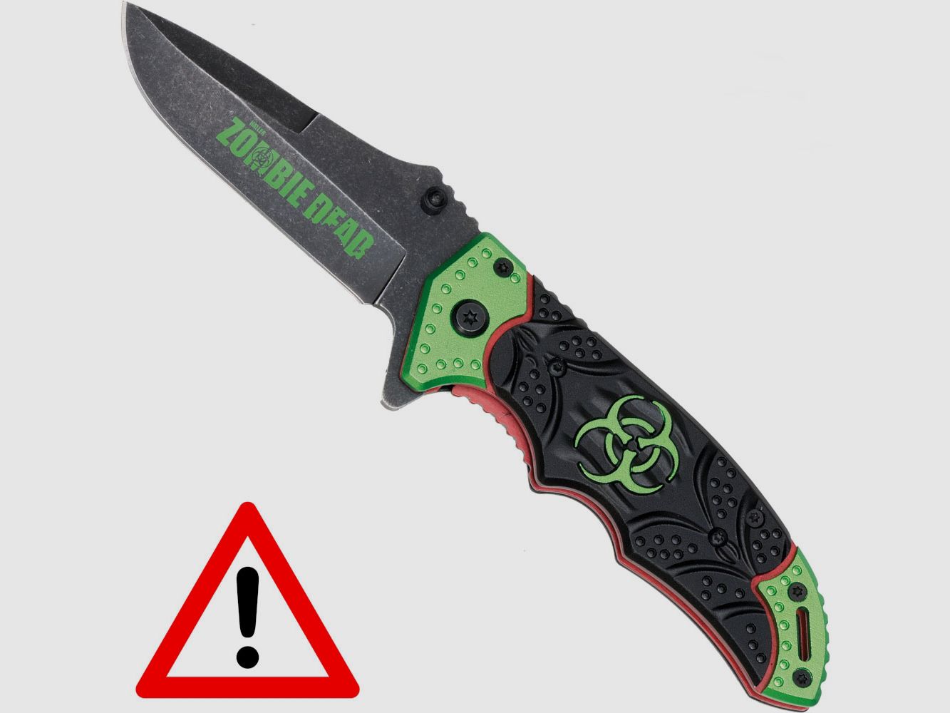 Zombie Dead Folder Messer mit Gürtelclip