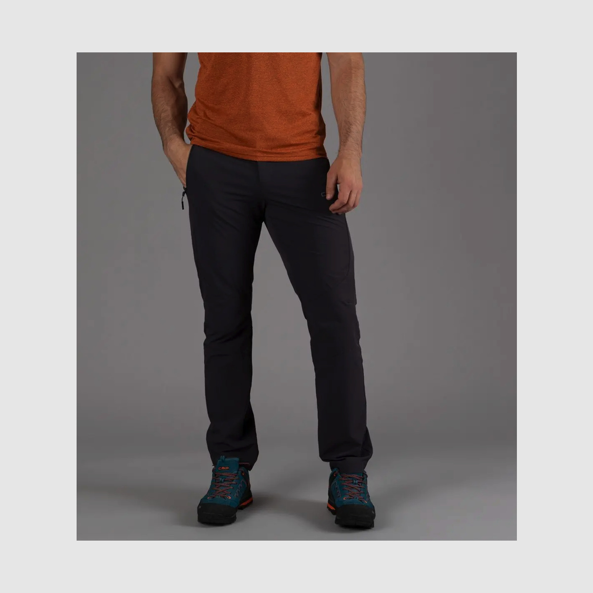 CMP Herren Stretch-Nylon-Wanderhosen ANTRACITE-CEMENTO