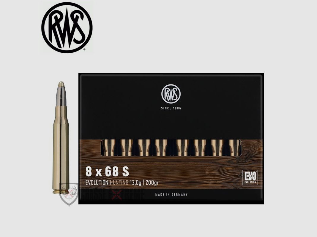 20 cartucce RWS cal. 8X68S 200gr Evolution