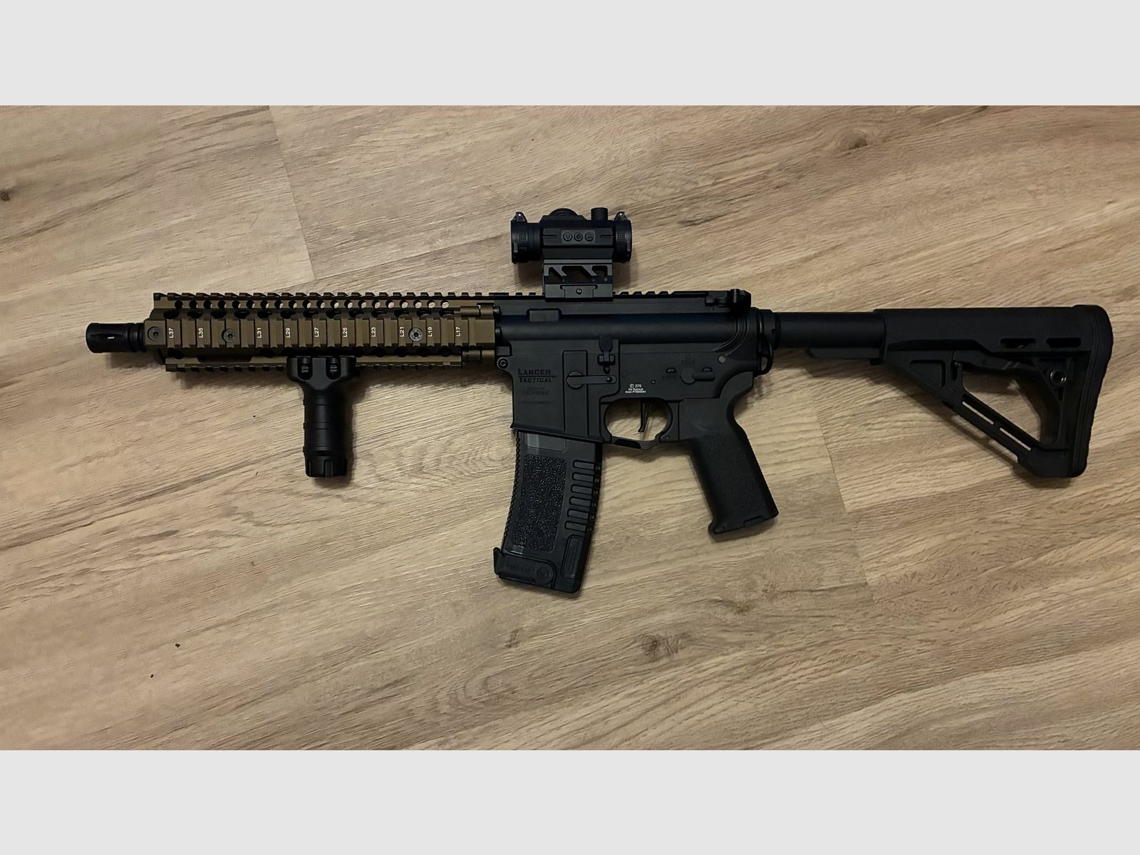 Lancer MK18 Gen3 New Version w/ ETU Full Metal (S)AEG, Negro/Bronce