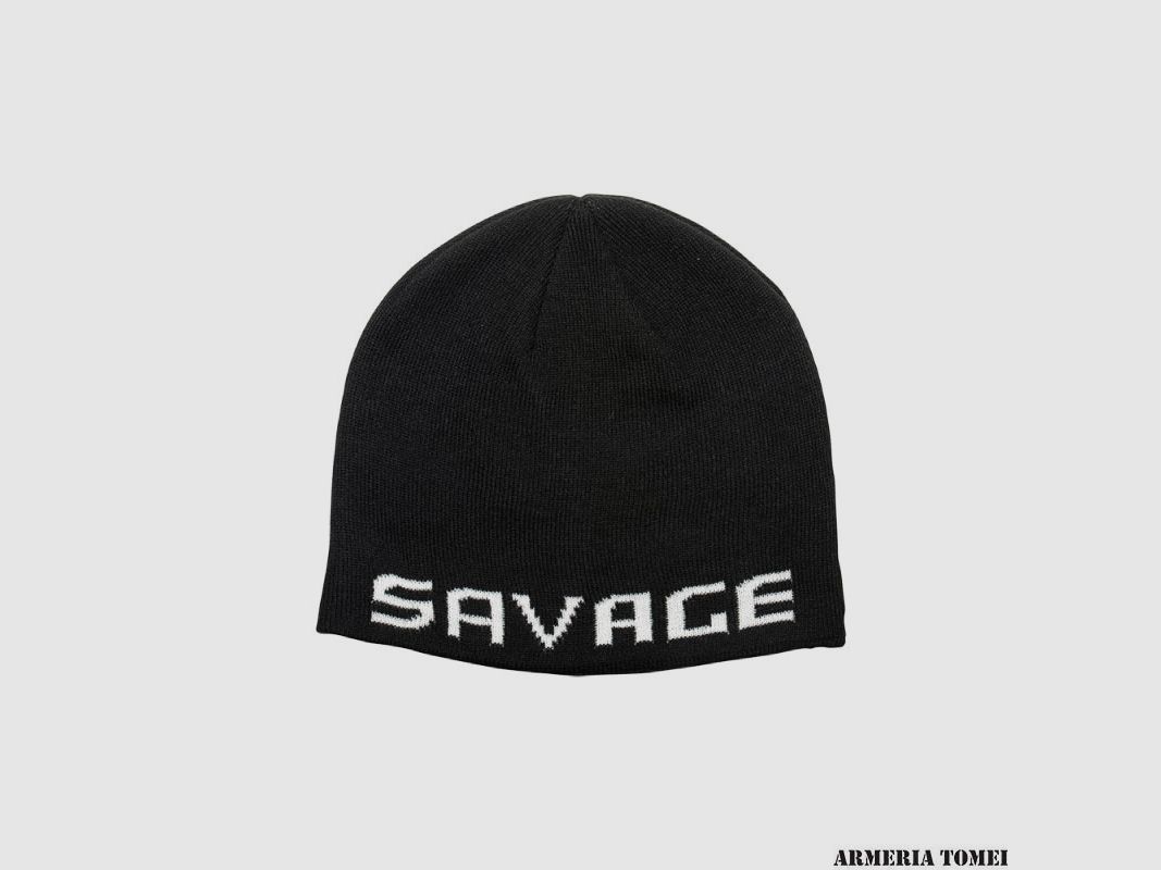 HAT – SAVAGE GEAR – LOGO BEANIE ONE SIZE Black/White