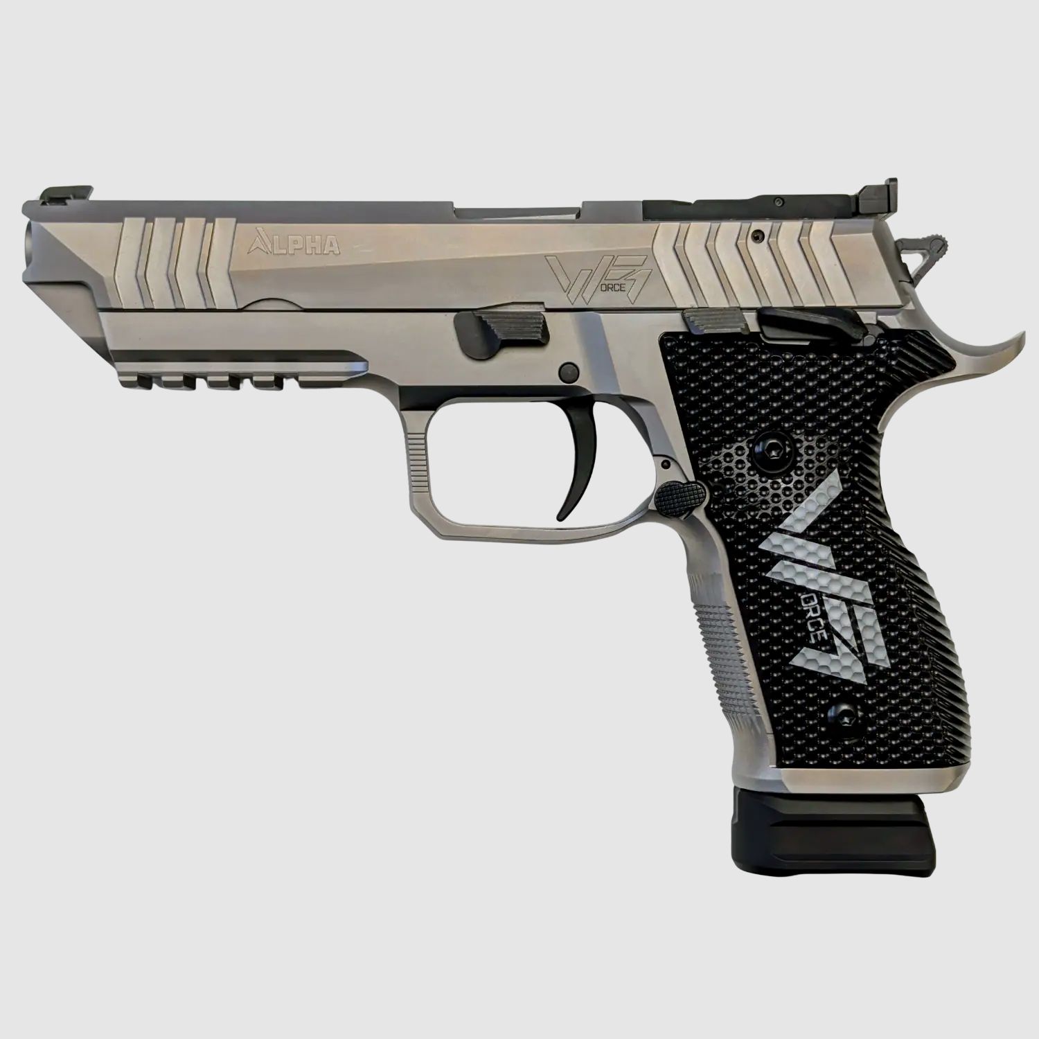 Arex Alpha Race WForce1 Silver Kaliber 9mm Luger Optics Ready