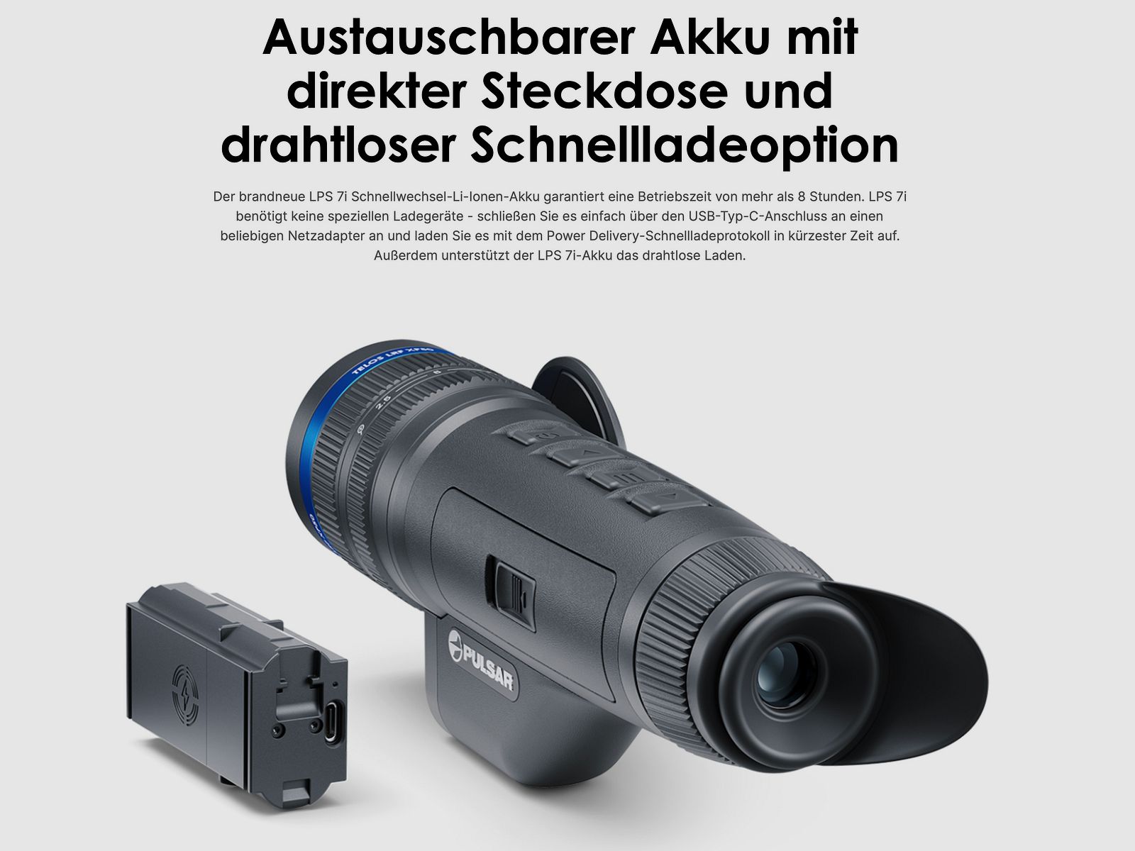 Pulsar Telos XQ35 Wärmebildhandgerät 384x288 pix. @ 17 µm NETD <25 mK