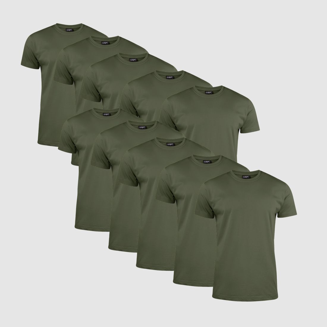 Clique T-shirt Męski 10-pack Zielony Militarny