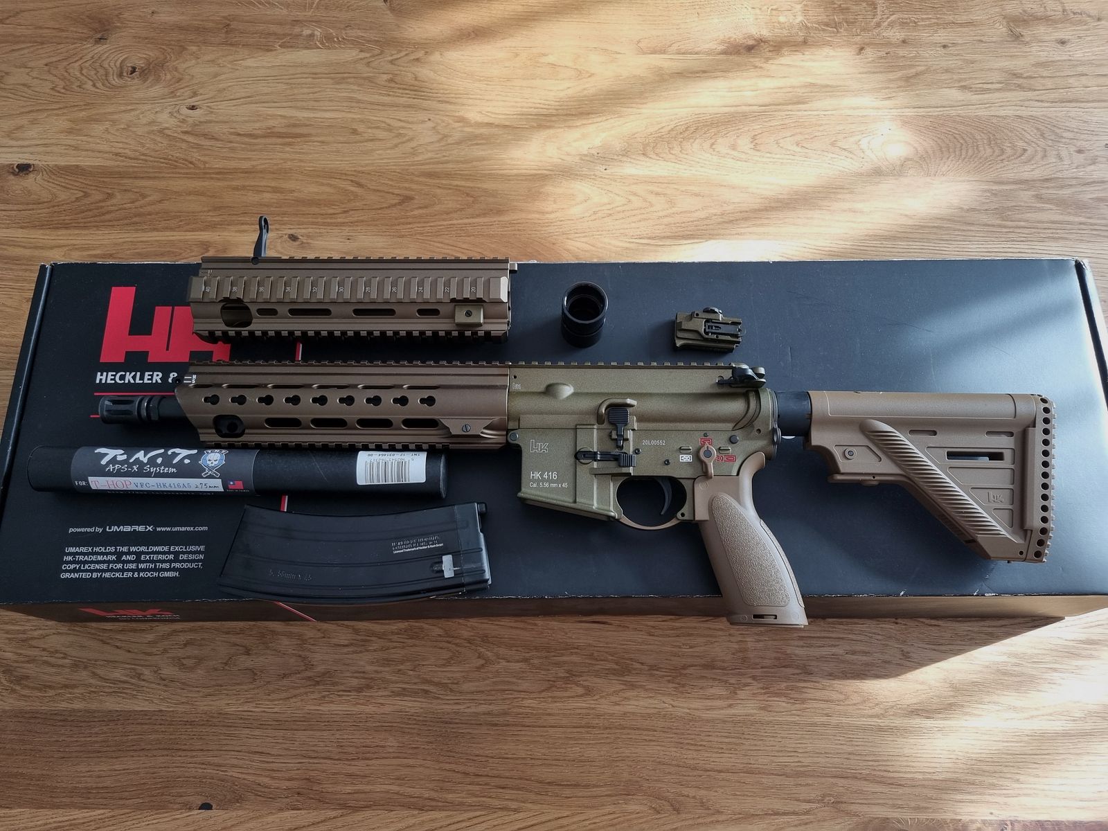 Airsoft VFC HK416 GBB RAL8000 HKey Handschutz, TNT Hopup