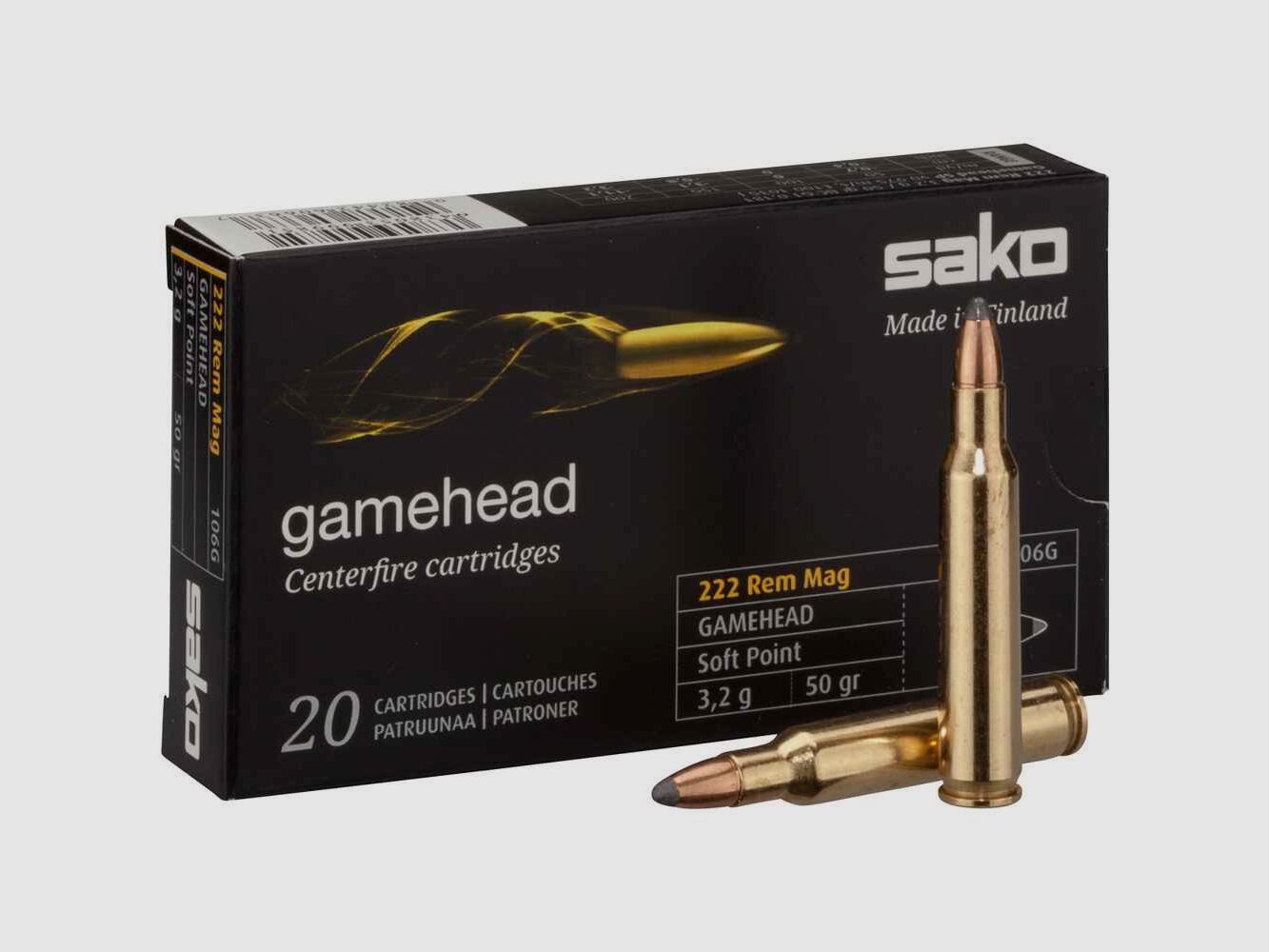 Sako .222 Rem. Mag. Gamehead SP 3,2g/ 50gr