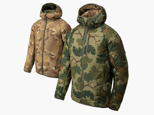 HELIKON TEX REVERSIBLE WOLFHOUND HOODIE Climashield® Apex™ MITCHELL LEAF / MITCHELL CLOUDS CAMO