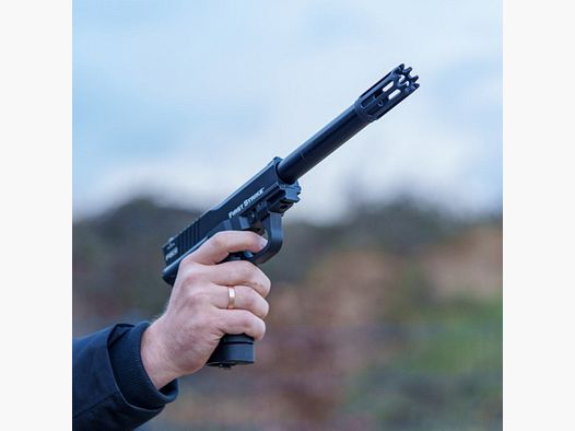 TUNING BARREL FSC PISTOL | STEEL + MUZZLE BRAKE | BLACK | 22x1,5mm | FSC Pistol | Valken Milsig M17 | HDX68 | DIAMETER.684