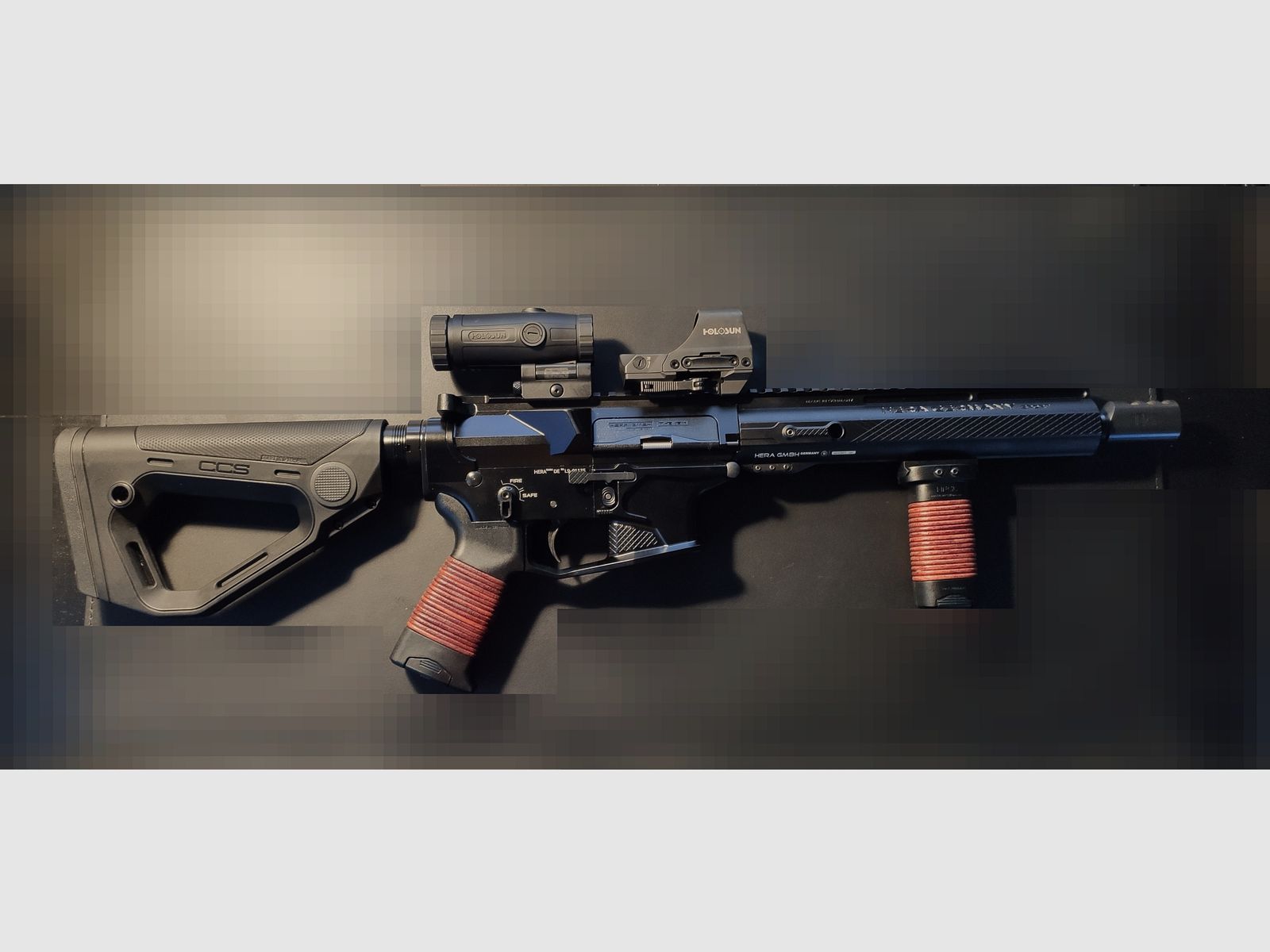Zarezerwowane i opłacone !-Hera 9er Model IPSC 2020 9mm Colt Lower inkl. Holosun Greendot und Holosun Magnifier (3-Fach)