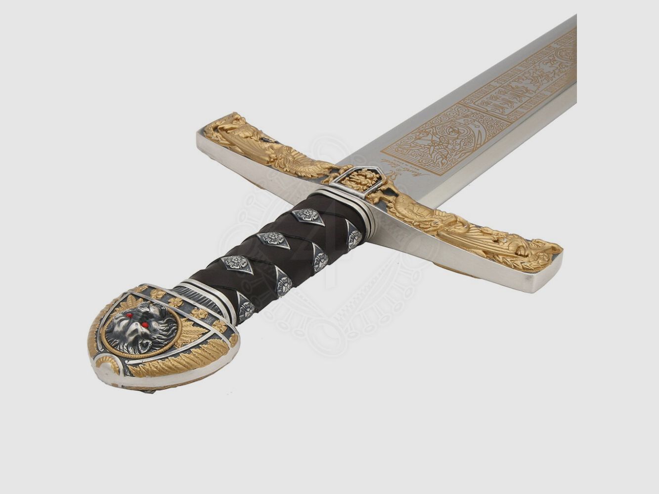 3 Teiliges SET für Liebhaber und  Sammler von KÖNIG RICHART LÖWENHERZ , das SCHWERT, der DOLCH + das  SCHILDWAPPEN