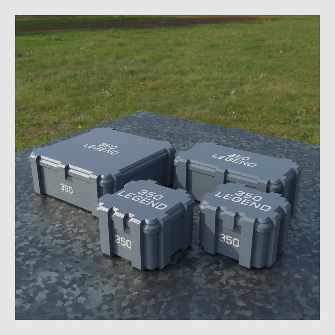 Filamelt Munitionsbox / Ammo Box .350 Legend – Patronenbox ‘Klappdeckel’ – 20 / 25 / 50 / 100 Runden