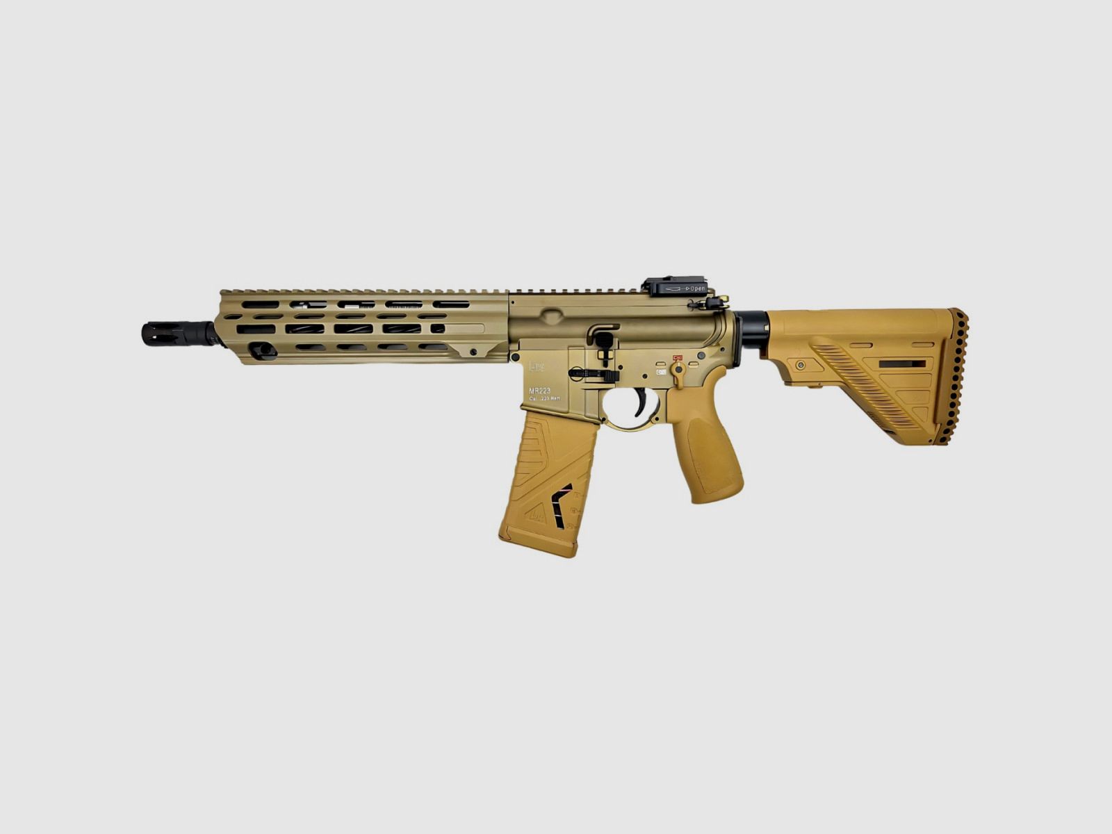 H&K MR223 A3 Slim-Line M-LOK Lightweight-Handschutz (geriffelter Lauf) 11" Green-Brown, Bild 2 von 7