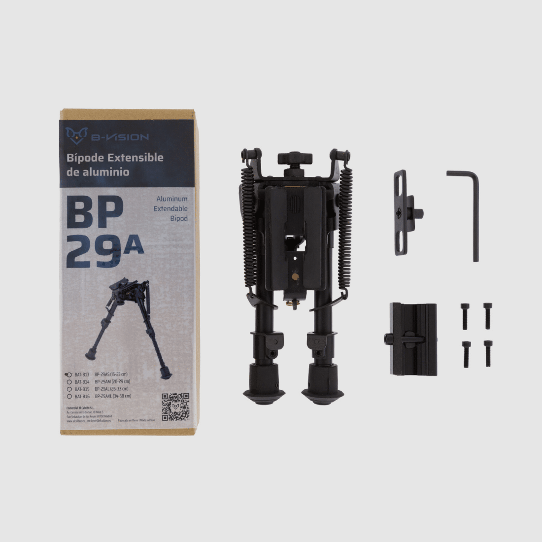 Adjustable Bipod BP-29AS 15-23 cm B-Vision, image 4 of 4