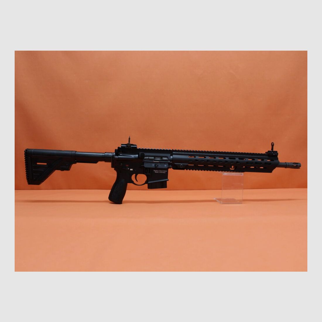 Heckler&Koch Ha.Büchse .223Rem Heckler&Koch/H&K MR223 A3 16,5" Lauf Schwarz HKey L, Gas-Piston-System AR-15/HK416