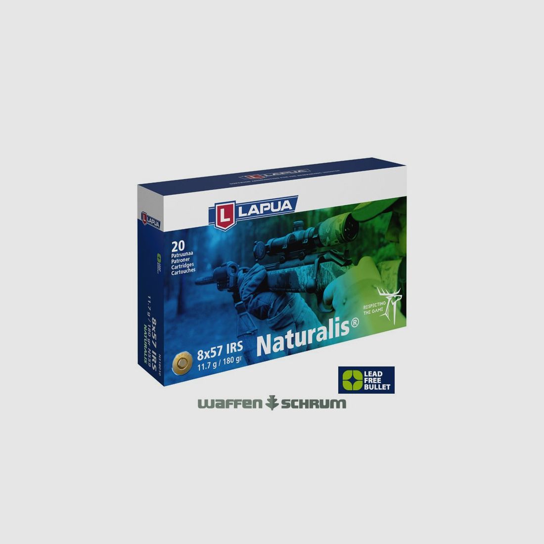 Lapua Naturalis 11,7g - 180gr. 8x57JRS