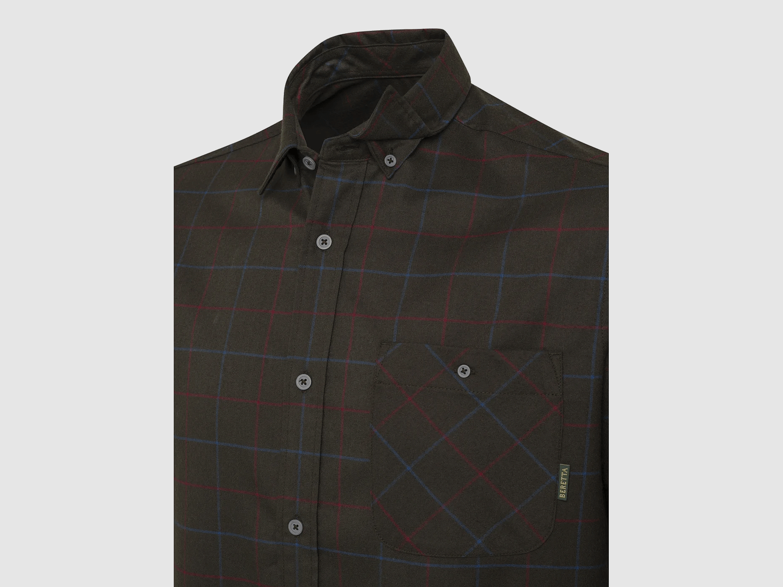 CAMICIA – BERETTA – JARGO STRETCH SHIRT Bark & Burgundy Check, Bild 3 von 4