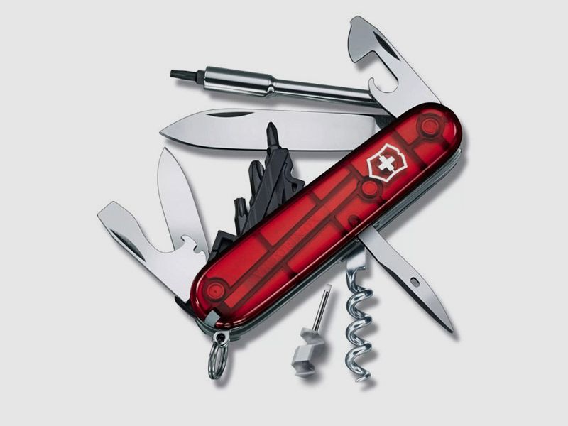 Multitools Victorinox Schweizer Taschemesser Cyber Tool S LĂ¤nge 9,1 cm rot 27 Funktionen (P18)