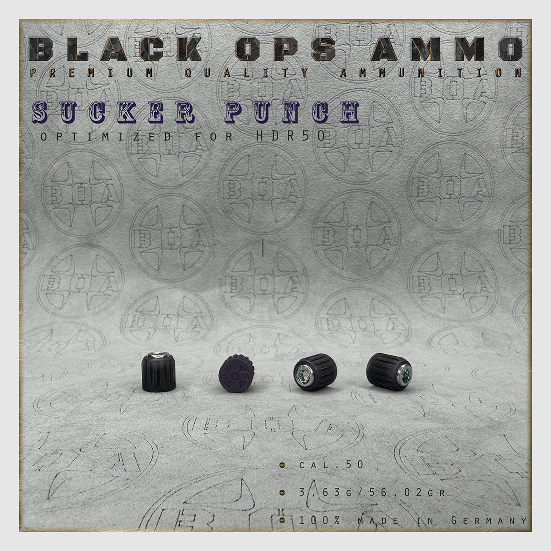 18x + 2 Sucker Punch BLACK OPS AMMO HDR 50 TR Kal.50 Munition T4E Umarex HDR50 TR50