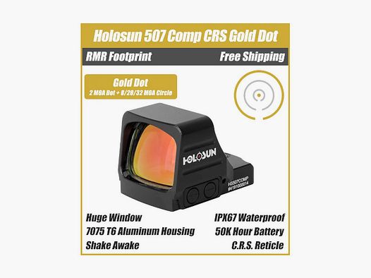 Holosun HS507COMP Gold Open Reflex Vizier