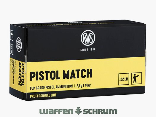 RWS Pistol Match 2.6g - 40gr. .22lr