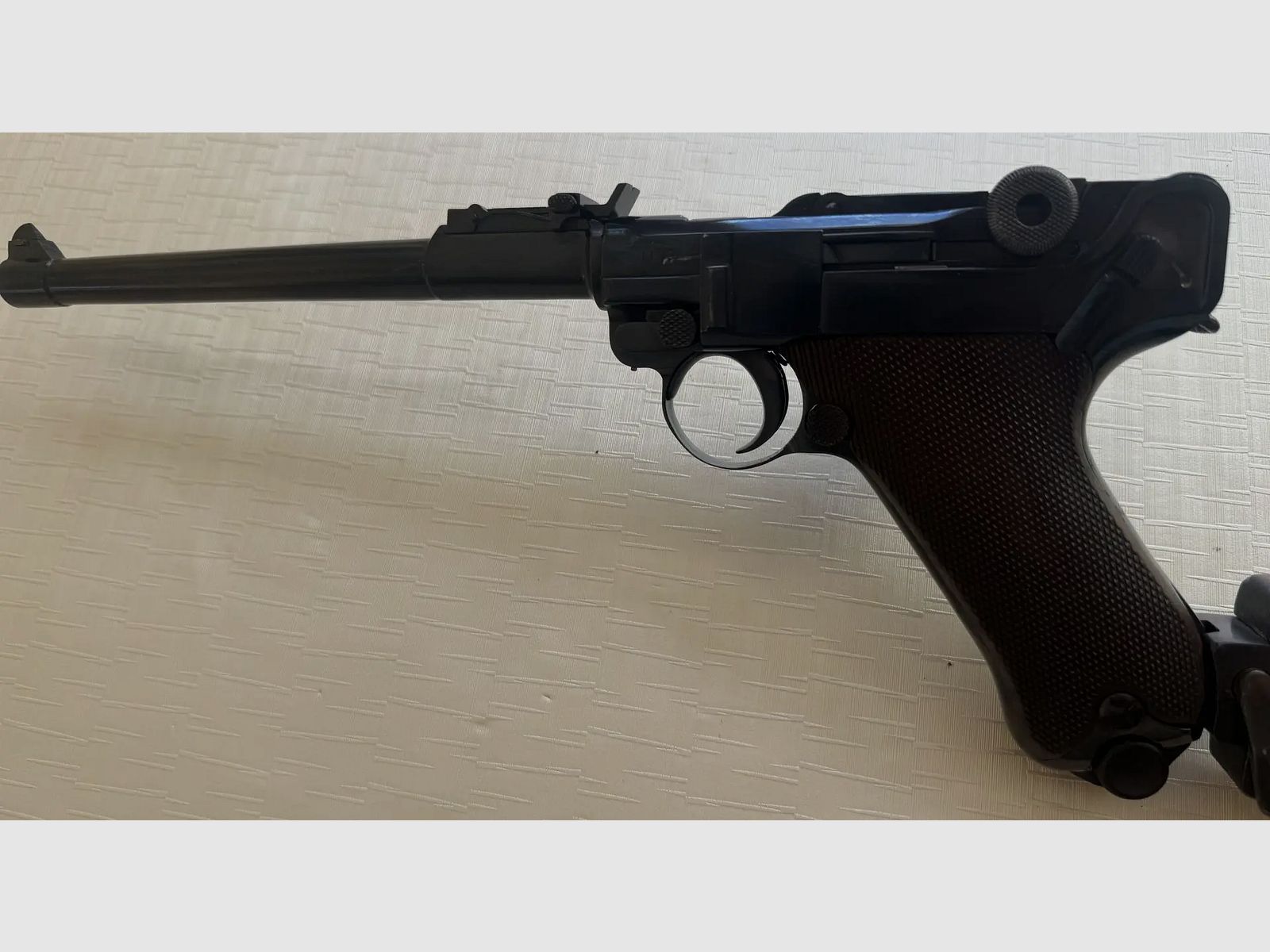 DWM P08 Artillerie – Lange Pistole 08 Modell 1915 mit Anschlagschaft