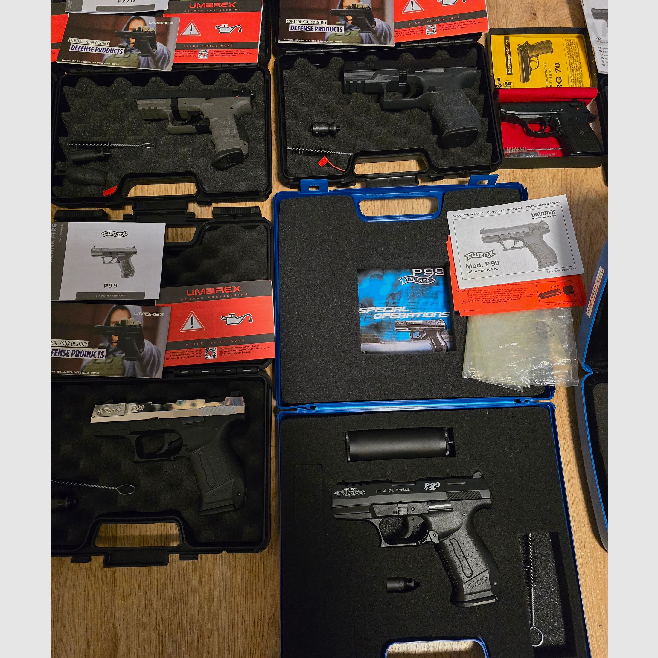 Schreckschusswaffen Walther Röhm P99 P22 Sonderedition RG70 