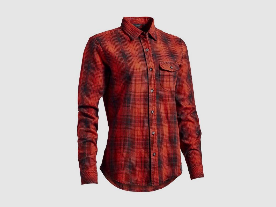 Northern Hunting Damen Bluse Idunn Rot/Schwarz kariert