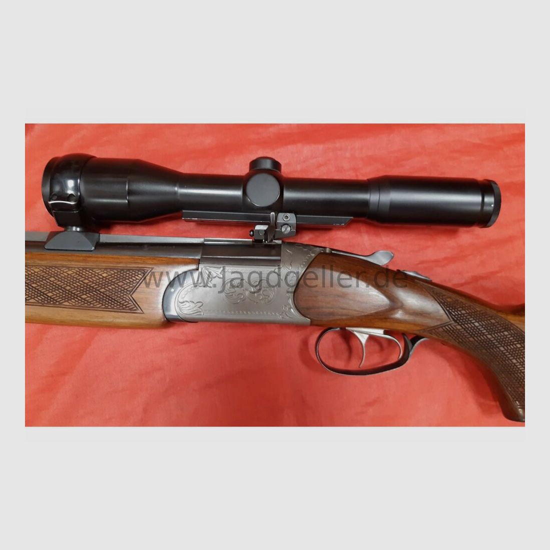 Escopeta de dos cañones Brünner Mod. 502.3 cal. 7x65R y 12/70 con 6x42 Frankonia- 12/70;7x65R