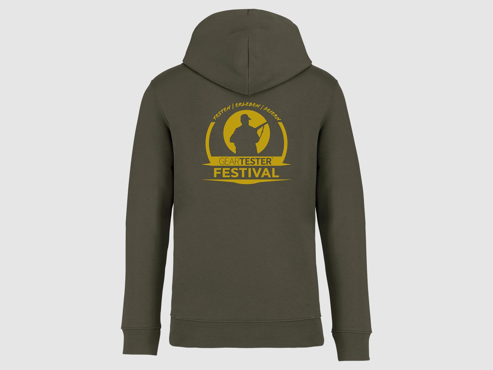 Geartester Festival Bio Hoodie, kleines Logo