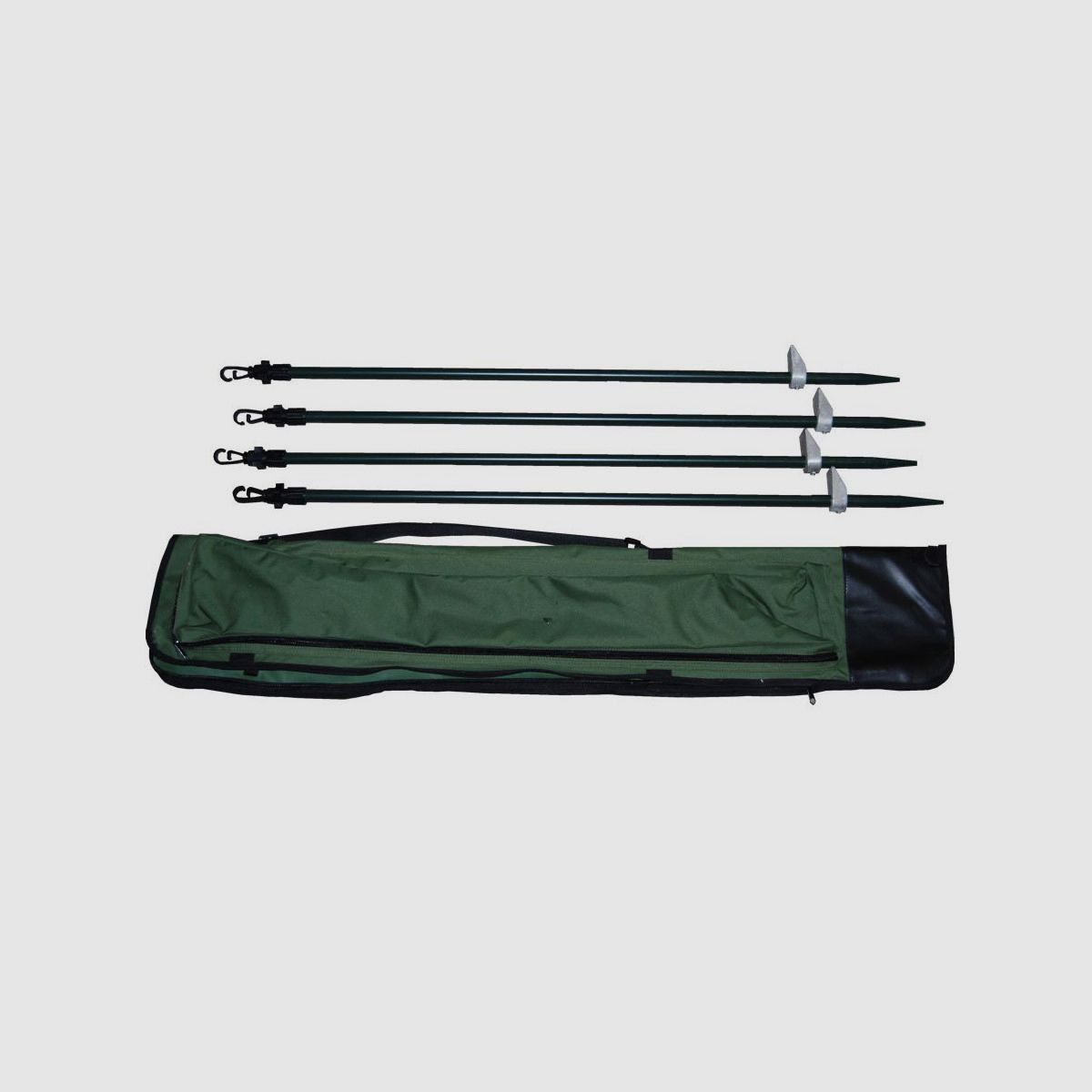 Piquets/pieds en aluminium réglables 90–180 cm pour filet de camouflage, 4 pièces, image 1 sur 5