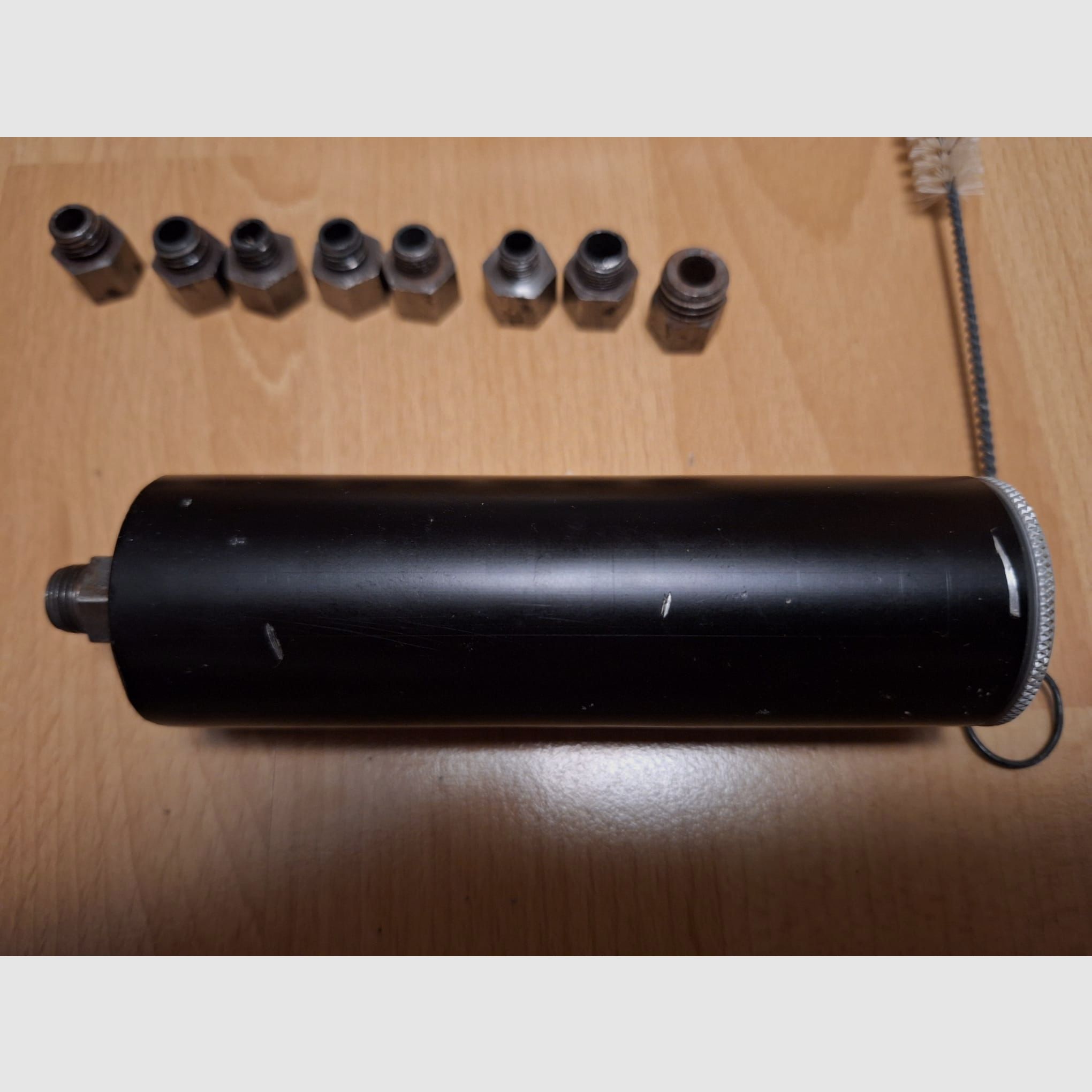 Röhm Sicherheitskompensator/Schalldämpfer Set mit Adaptern und Abschussbechern