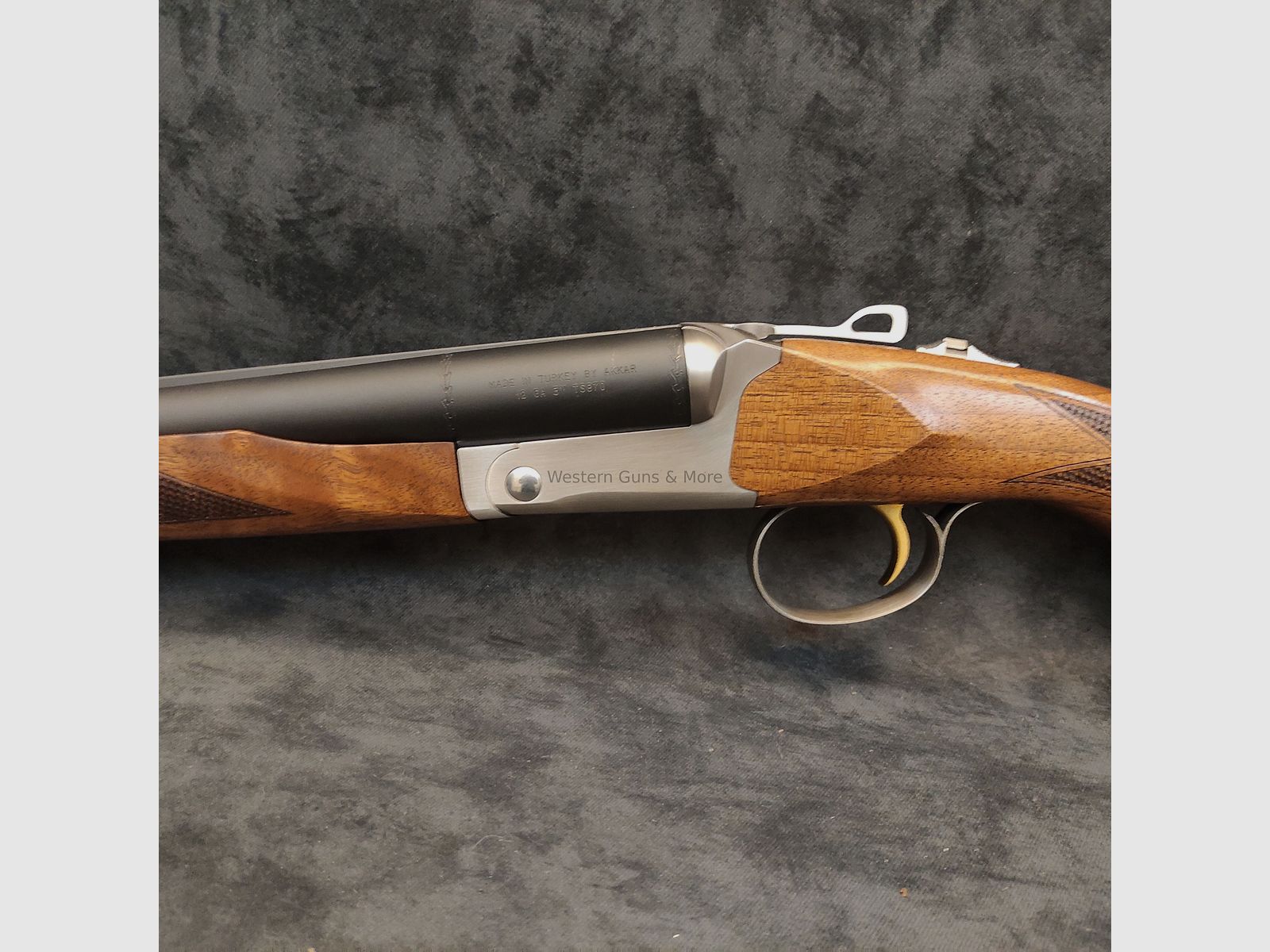 AKKAR Dwulufowa strzelba AKKAR Churchill 512 srebrna kal. 12/76 "Coachgun"