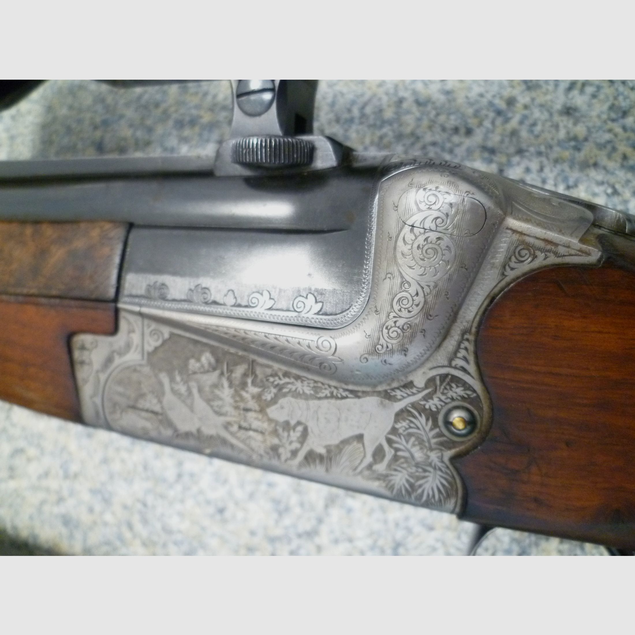 Bockbüchsflinte met 2 BDF-uitwisselingslopen Merkel/Bühag/Adamy 8x57IRS & 12/70 en 12/70