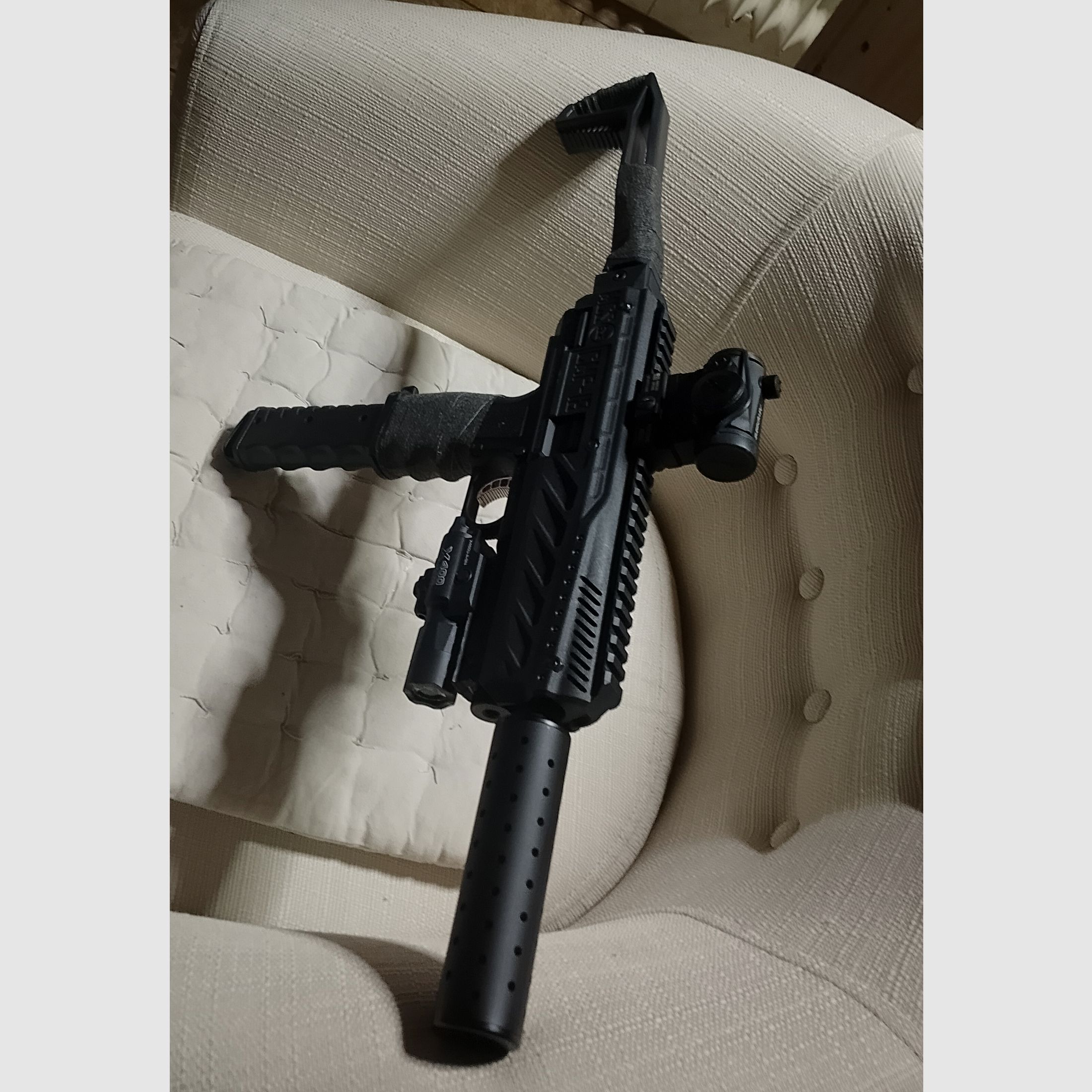 !Update! Tippmann Tipx MSC Body Kit Markierer .68 Zubehör Paintballs Gummibälle Alu Kugeln Cal 68 CO2 Set Visier Rot Grün Punkt Socom Laser Lampe
