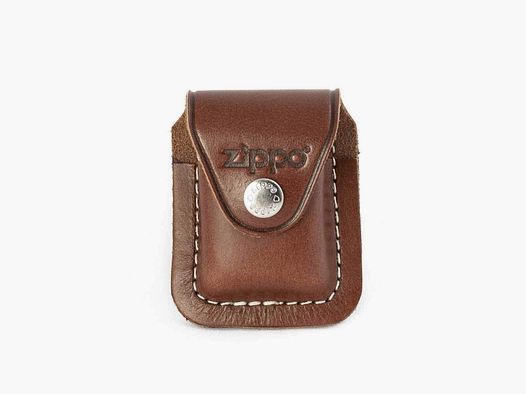 ZIPPO Lederetui / Gürteltasche braun mit Schlaufe