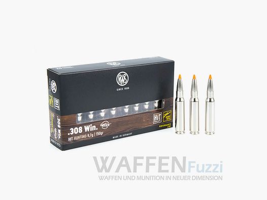 RWS Büchsenpatronen Kaliber .308 HIT Short Rifle Performance Line 150gr