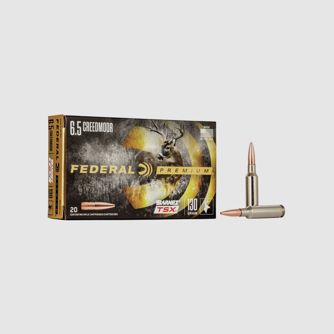 Federal Premium Barnes TSX 6,5mm Creedmoor 130GR HP 20 Patronen