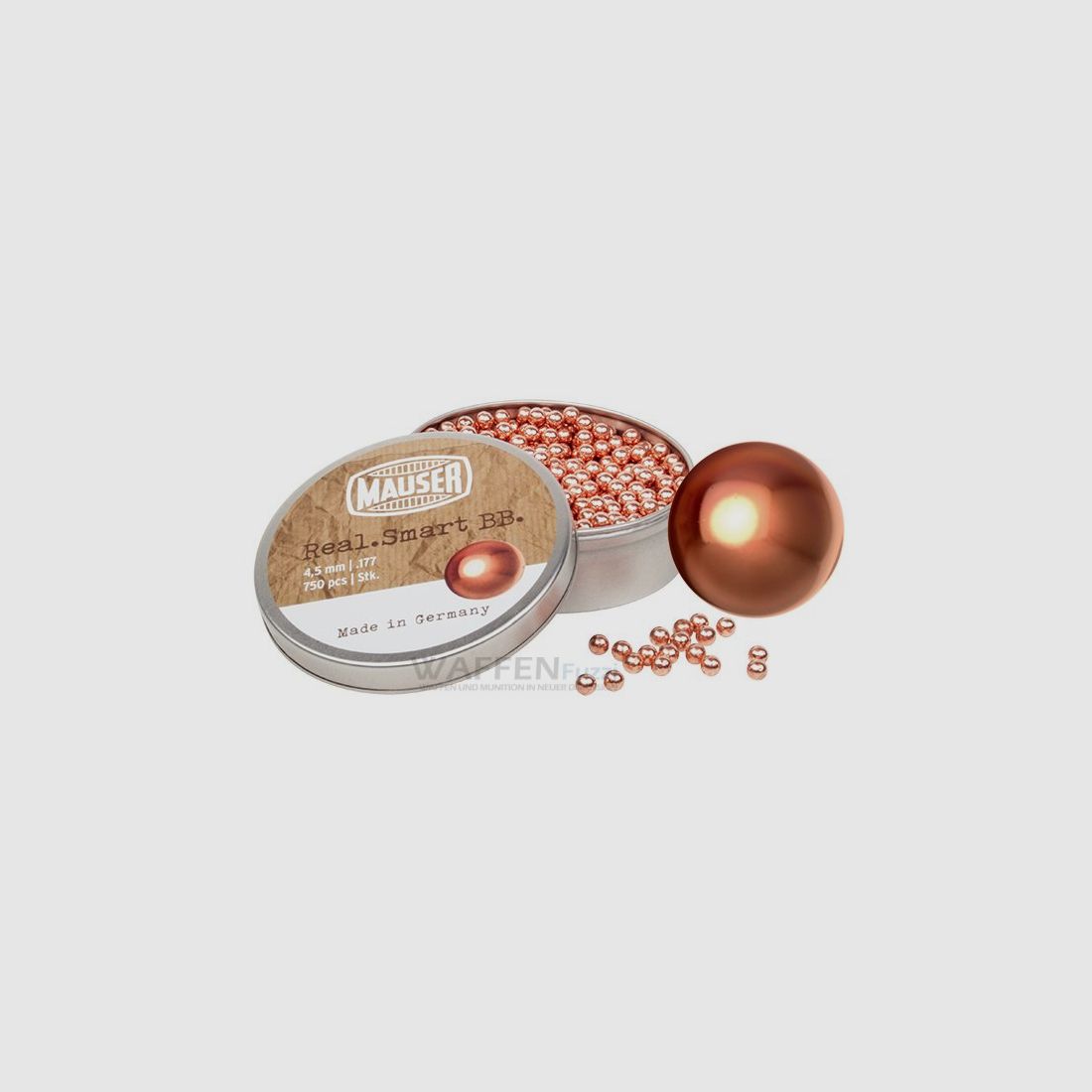 Mauser Real Smart Balles Ronde avec Revêtement en Cuivre 4,5mm BB