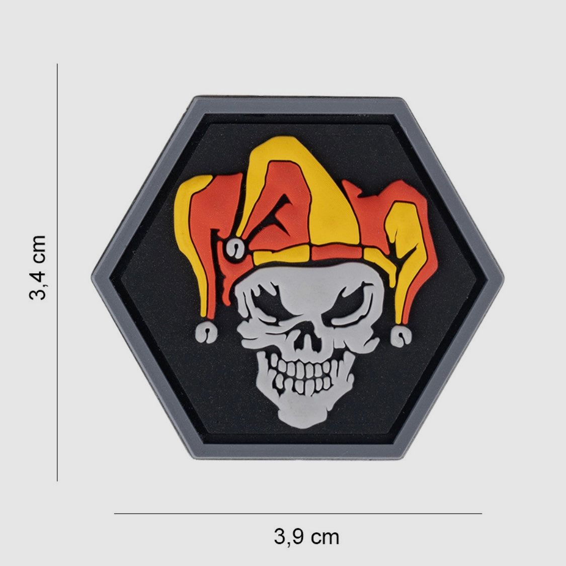 Patch PVC Hexagon Skull Joker