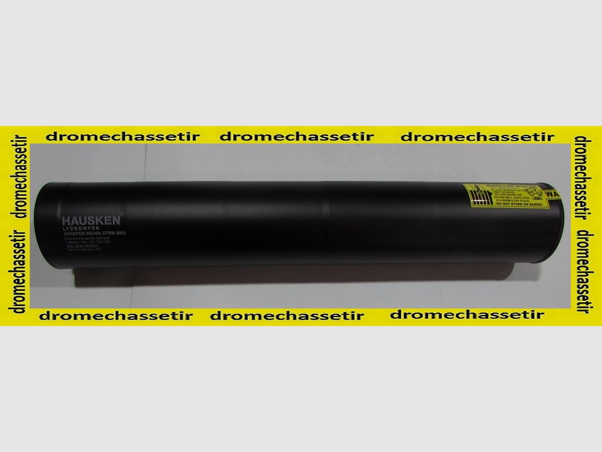 Demper Hausken WD406 XTRM MKII, kal 30, schroefdraad 24×100, zwart, afbeelding 1 van 2