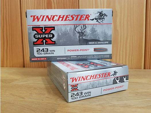 WINCHESTER MUNIZIONI CAL. 243 WIN. POWER POINT 100 GR