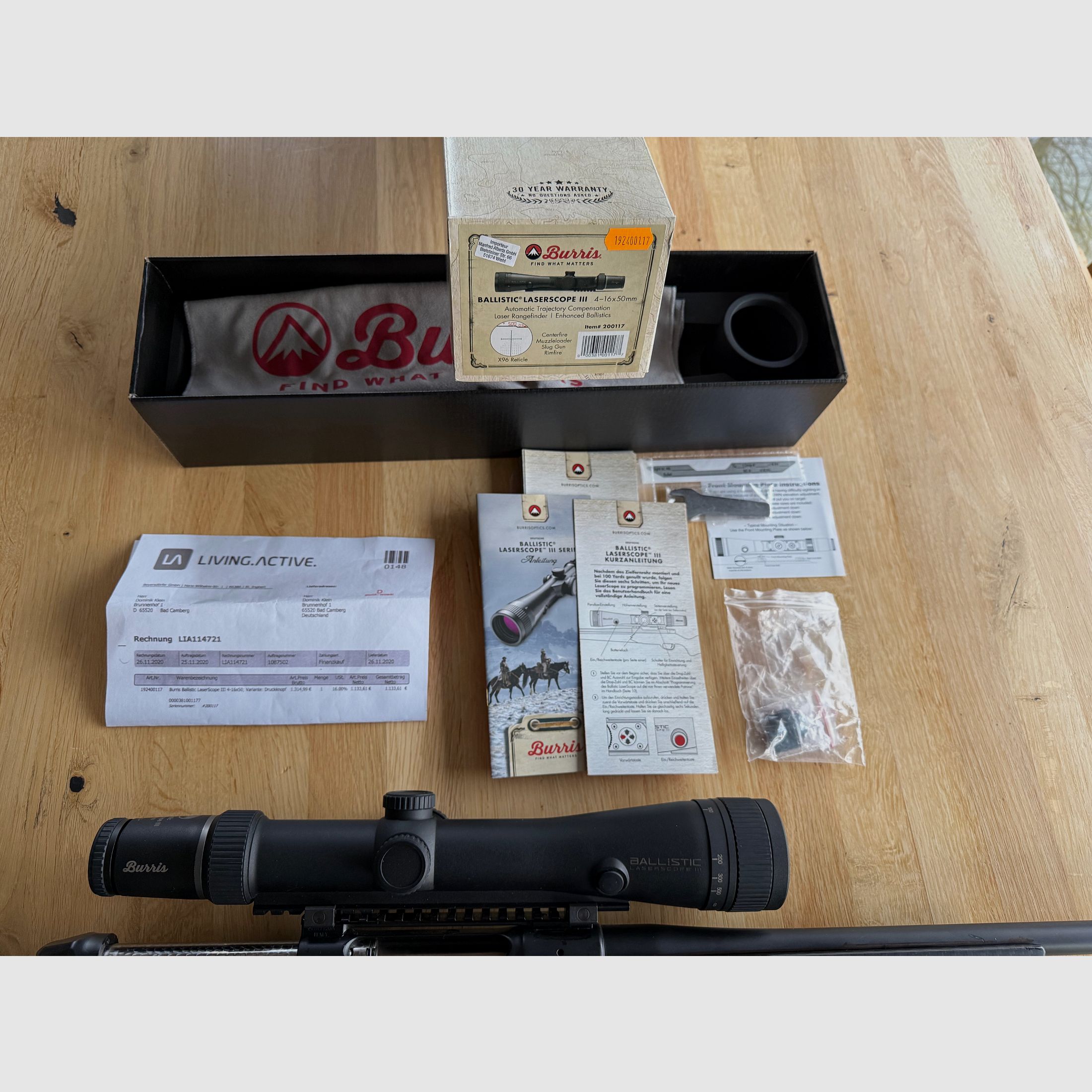 Burris Ballistic Laserscope 3 III 4-16x50 No 308 PRC Tikka 223 Creedmoor FPVO Wärmebild Nachtsicht Leica Swarovski Zeiss Kahles